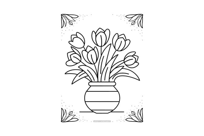 #3. Flower Coloring Pages – Superstar Worksheets